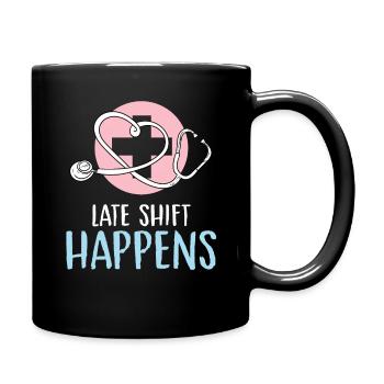 Arrivée tardive de l’équipe Conception pour un hôpital - Mug uni - noir - Droite