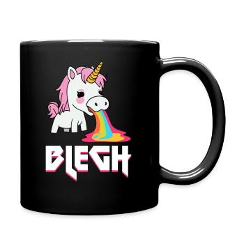 Blegh Heavy Metal Metalcore Unicorn - Full Colour Mug - black - Right