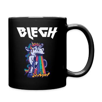 Blegh Heavy Metal Metalcore Unicorn - Full Colour Mug - black - Right