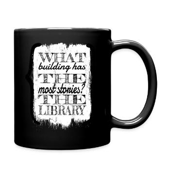 Green Comics Geek Art Book Keeper Shirt - Full Colour Mug - black - Right