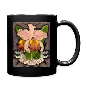 Illustration botanique d’orchidée vintage disant - Mug uni - noir - Droite
