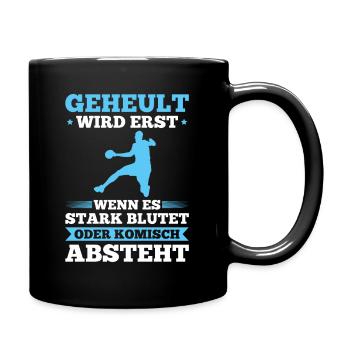 Handball Sportler Handballer - Tasse einfarbig - Schwarz - Rechts