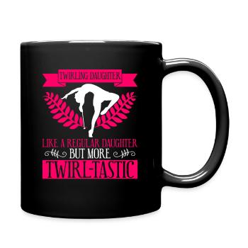 Baton Twirler Daughter Design Für Majorette - Full Colour Mug - black - Right