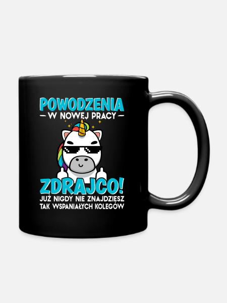 Nowa praca Pożegnanie Prezent pożegnalny zdrajco - Kubek jednokolorowy - czarny