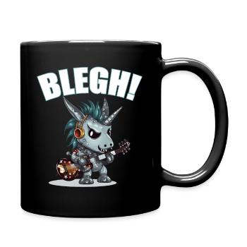 Blegh Heavy Metal Metalcore Unicorn - Full Colour Mug - black - Right