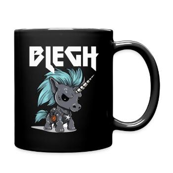 Blegh Heavy Metal Metalcore Unicorn - Full Colour Mug - black - Right