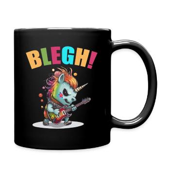 Blegh Heavy Metal Metalcore Unicorn - Full Colour Mug - black - Right