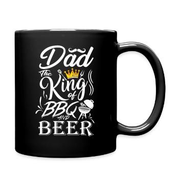 Papa Der King Of Bbq Vatertag - Tasse einfarbig - Schwarz - Rechts