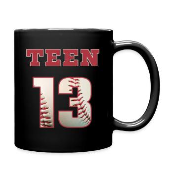 Baseball TEEN 13 - Tasse einfarbig - Schwarz - Rechts