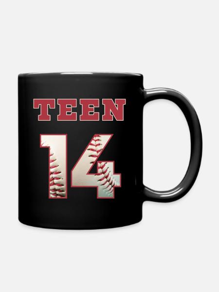 Baseball TEEN 14 - Tasse einfarbig - Schwarz