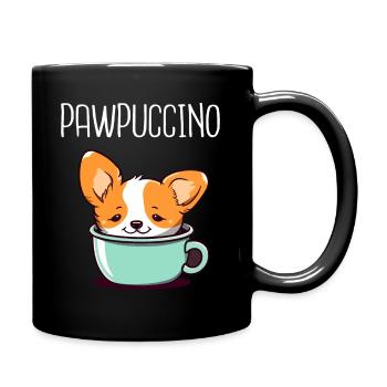 Pawpuccino Puppucino Chien dans la tasse de café Corgi - Mug uni - noir - Droite