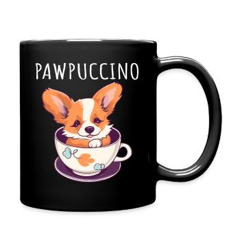 Pawpuccino Puppucino Chien dans la tasse de café Corgi - Mug uni - noir - Droite