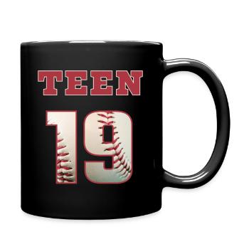 Baseball TEEN 19 - Tasse einfarbig - Schwarz - Rechts