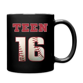 Baseball TEEN 16 - Tasse einfarbig - Schwarz - Rechts