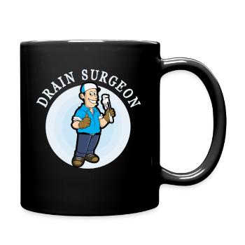 Drain Surgeon - plumbing shirt - Full Colour Mug - black - Right