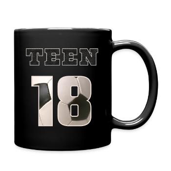 Fussball TEEN 18 Soccer - Tasse einfarbig - Schwarz - Rechts