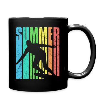Summer surfin vintage look - Full Colour Mug - black - Right
