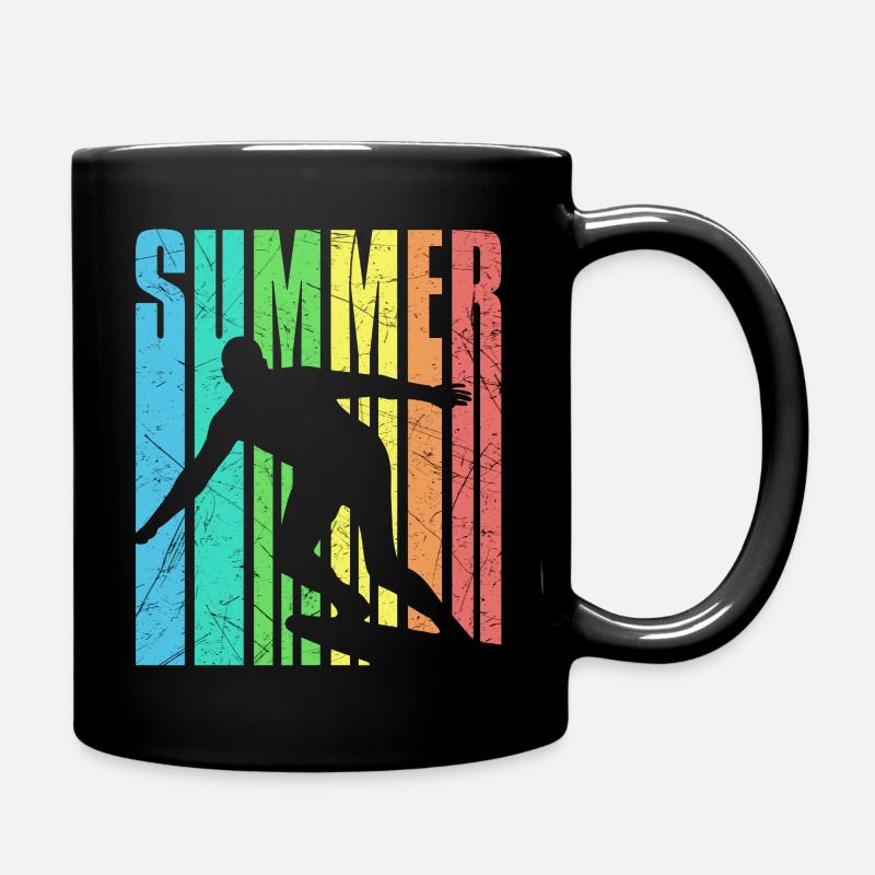 Summer surfin vintage look - Tasse einfarbig - Schwarz