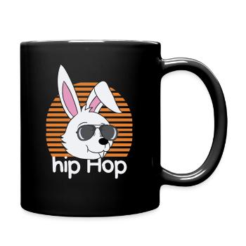 Hip Hop Rabbit - Full Colour Mug - black - Right