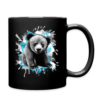 Ours - Mug uni - noir - Droite