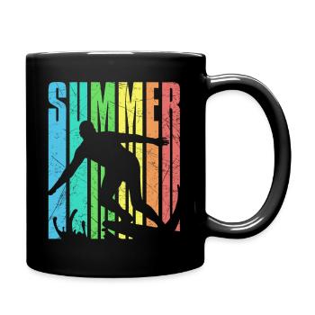 Surfin Summer vintage surfer 2023 - Mug uni - noir - Droite