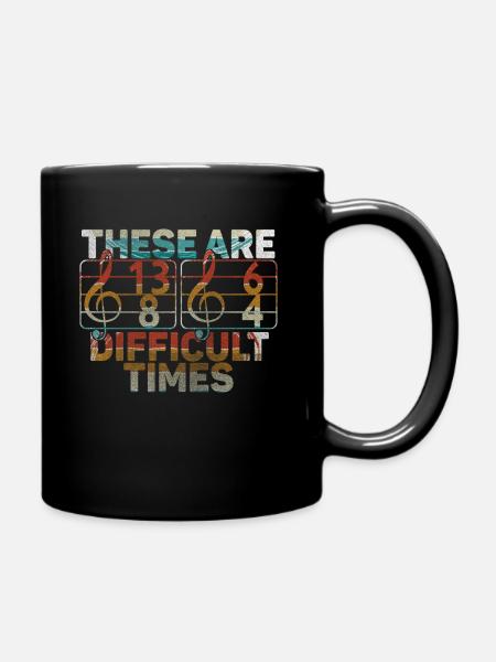 Ce sont des temps difficiles jeu de mots amusant - Mug uni - noir