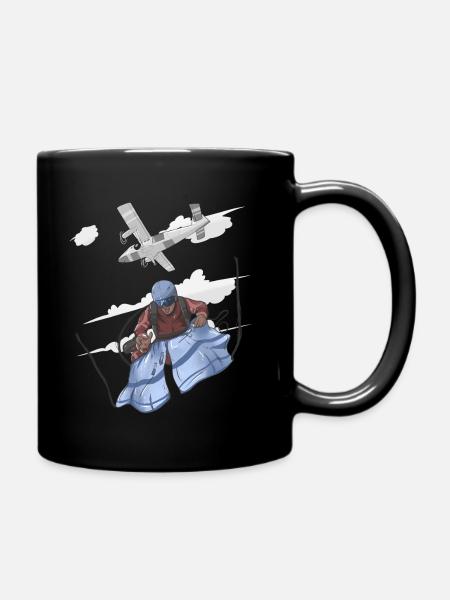 Saut en parachute - Mug uni - noir