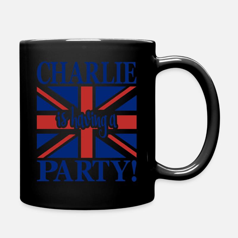 Krönung von König Karl - Tasse einfarbig - Schwarz