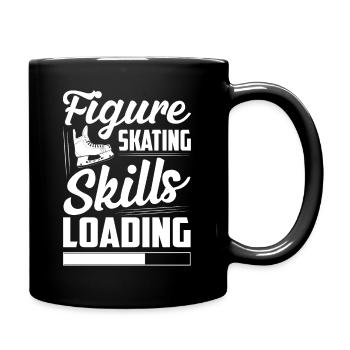 Figure Skating Skills Loading.... Skate Ice Skater - Full Colour Mug - black - Right