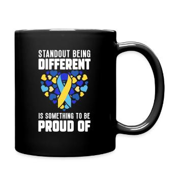 Journée mondiale du syndrome de Down : des énigmes pour - Mug uni - noir - Droite