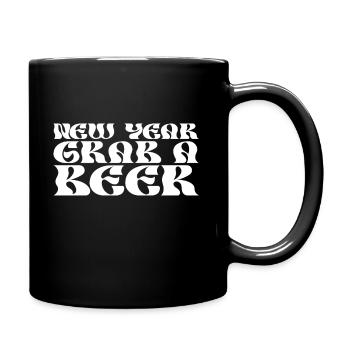 New Year's Grab a beer - Full Colour Mug - black - Right
