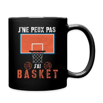 J'peux pas j'ai Basket-cadeau drôle - Mug uni - noir - Droite