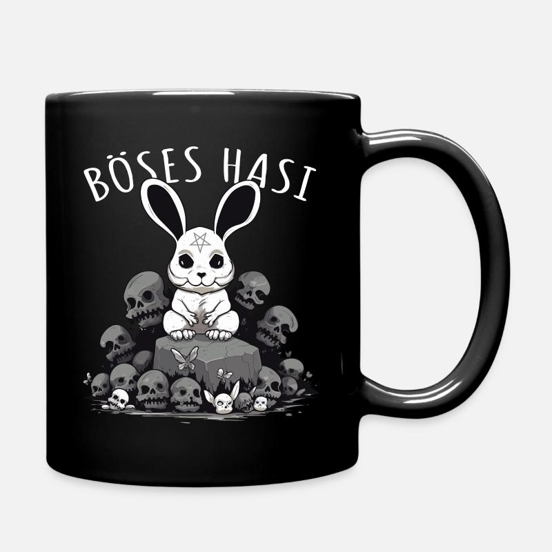 Pastel Goth Böses Hasi Pentagramm - Tasse einfarbig - Schwarz