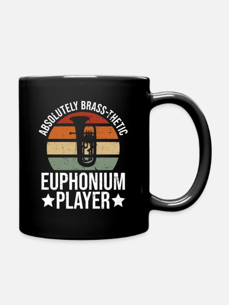 Euphonium-design Für Blechblasinstrument Und - Full Colour Mug - black