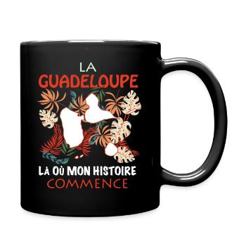 Guadeloupe là ou commence mon histoire - Mug uni - noir - Droite