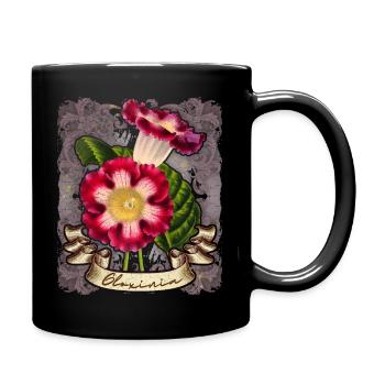 Illustration botanique de fleur de gloxinie vintage - Mug uni - noir - Droite