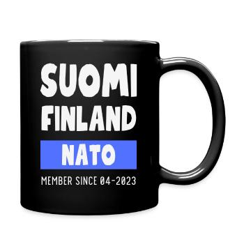 Finnland Finnland NATO - Mitglied 04-2023 - Tasse einfarbig - Schwarz - Rechts