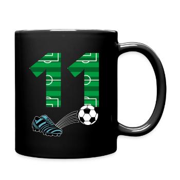 11th Birthday Football - Full Colour Mug - black - Right