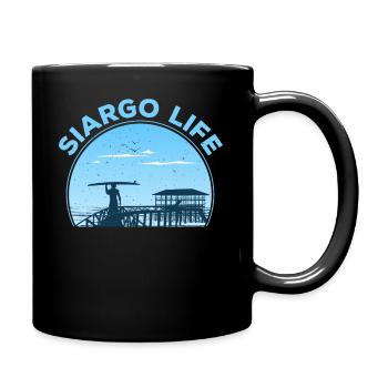 Surfen auf der Insel Siargao - Tasse einfarbig - Schwarz - Rechts