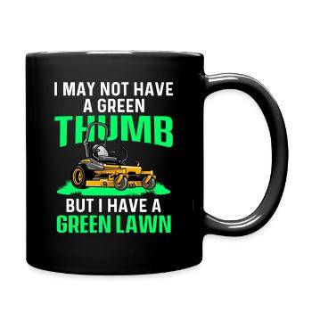 tondeuse à gazon aménagement paysager jardinier paysagiste - Mug uni - noir - Droite