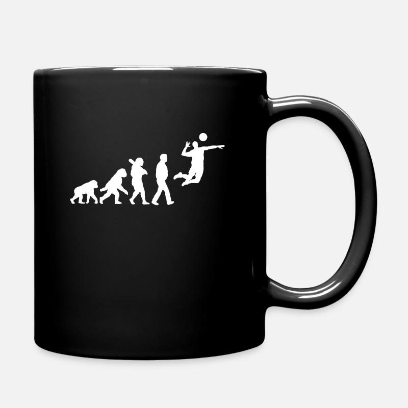 Evolution of volleyball - Full Colour Mug - black