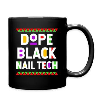 Black Nail Tech African American Job Proud Pro - Full Colour Mug - black - Right