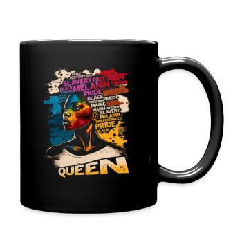 Juneteenth BLM Black Proud Woman Strong Black - Mug uni - noir - Droite