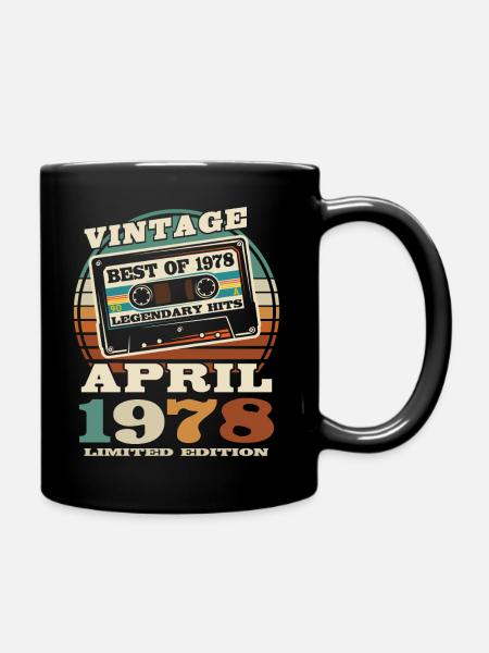 Né en avril 1978 - 45 ans - Mug uni - noir