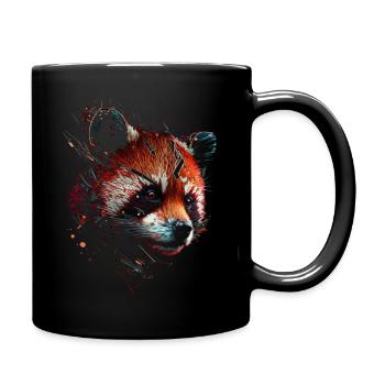 Red Panda Gift Panda Bear Art Animal Zoo Motif - Full Colour Mug - black - Right