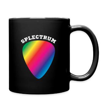 Splectrum - rainbow coloured plectrum, spectrum - Full Colour Mug - black - Right