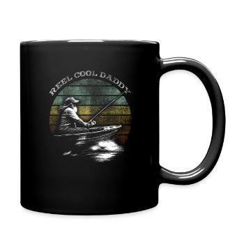 Fisherman on the boat - Full Colour Mug - black - Right