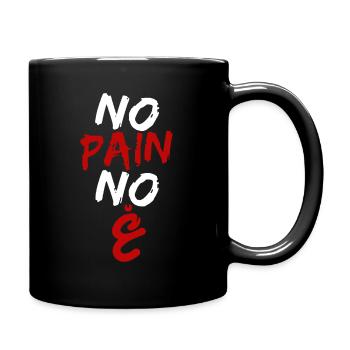 No pain no gain Funny Arabic Motivational Gym - Full Colour Mug - black - Right