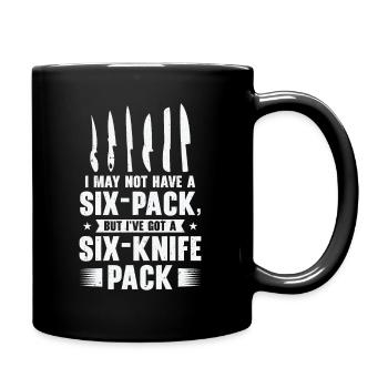 Messersammler Messer Sammeln - Tasse einfarbig - Schwarz - Rechts