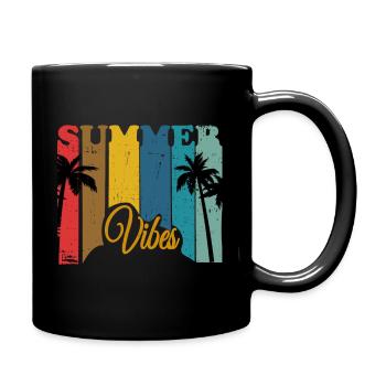 Summer Palme good vibes Retro - Full Colour Mug - black - Right